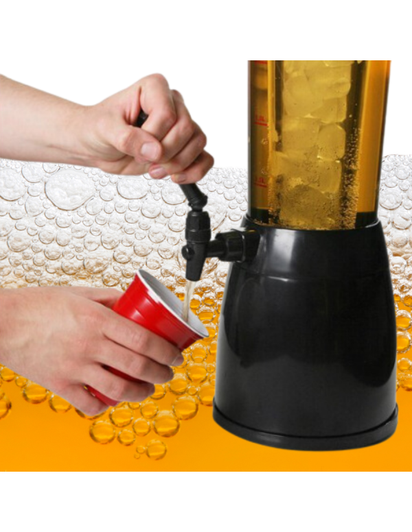 BARRAID Elite Tower/Dispenser/Decanter for Beer/Whisky/Wine Capacity for Party/Home/Bars/Pubs (3000 ml/3 L) (black) gallery image 3