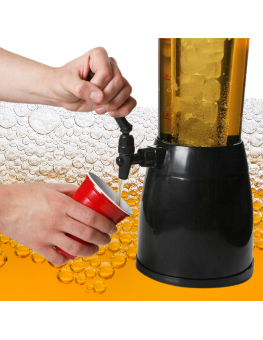 BARRAID Elite Tower/Dispenser/Decanter for Beer/Whisky/Wine Capacity for Party/Home/Bars/Pubs (3000 ml/3 L) (black) gallery image 4