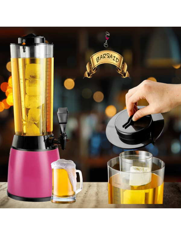 BARRAID Elite Tower/Dispenser/Decanter for Beer/Whisky/Wine Capacity for Party/Home/Bars/Pubs (3000 ml/3 L) (PINK) gallery image 2